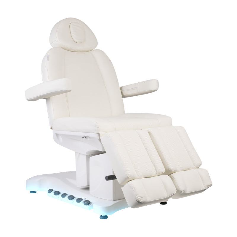 Sillón Eléctrico Azzurro 708B 3 Pedi Pro Blanco con pedal y calefacción integrada