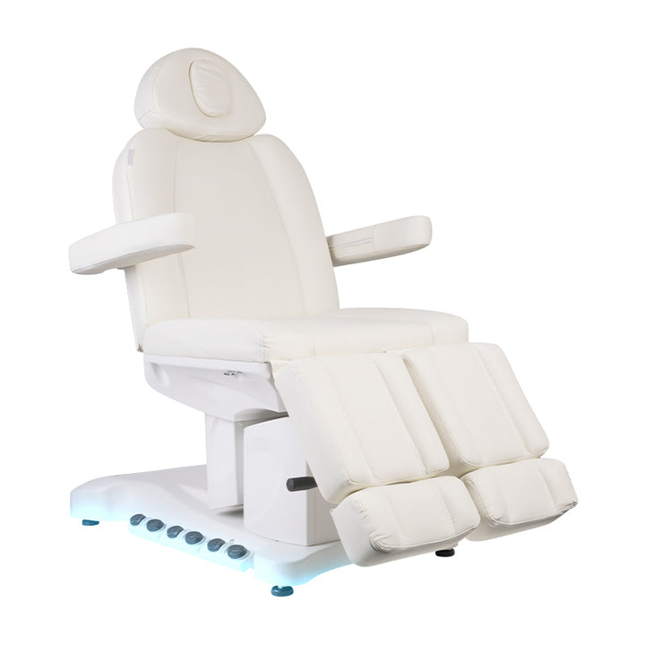 Sillón Estético Eléctrico Azzurro 708B Pro 3 Motores Pedi con Pedal y Calefacción Blanco - imagen 2
