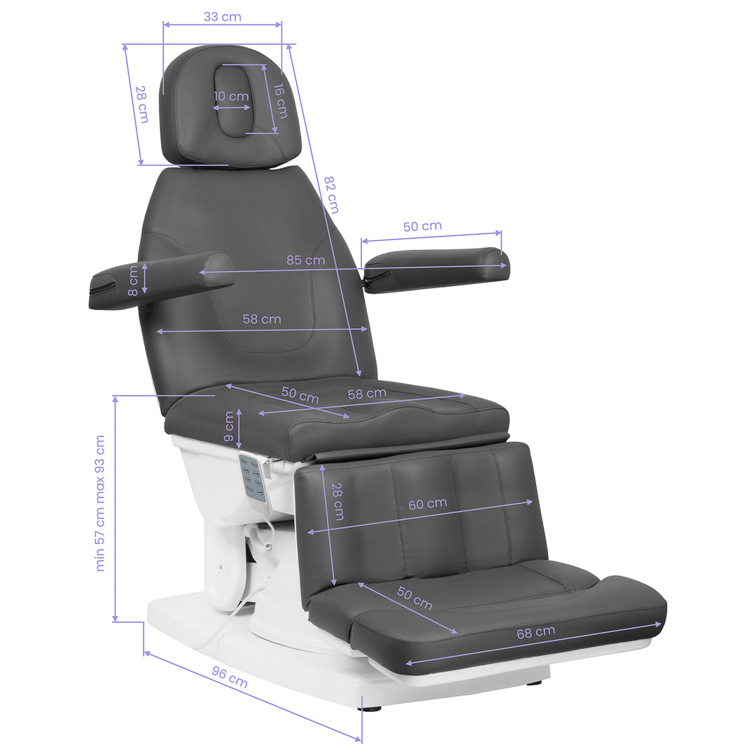 Sillón Estético Eléctrico Kate 4 Motores Gris - imagen 12