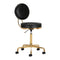 Taburete con Ruedas y Respaldo H5 Oro Negro