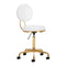 Taburete con Ruedas y Respaldo H5 Oro Blanco