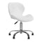 Taburete con Ruedas y Respaldo QS-06 Blanco