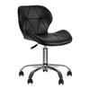 Taburete con Ruedas y Respaldo QS-06 Negro