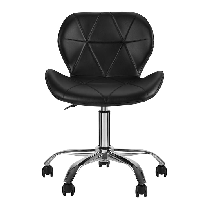 Taburete con Ruedas y Respaldo QS-06 Negro - imagen 4