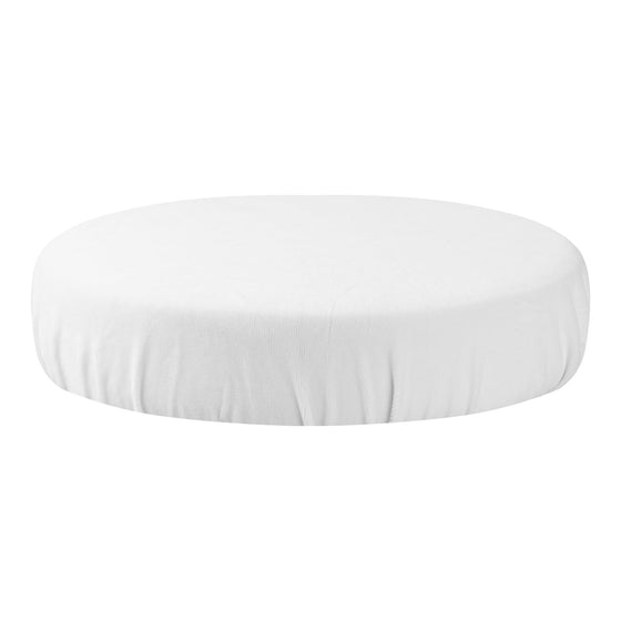 Funda de Taburete Terciopelo Blanco
