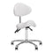 Taburete Ergonómico con Ruedas y Respaldo Giovanni 1004 Blanco