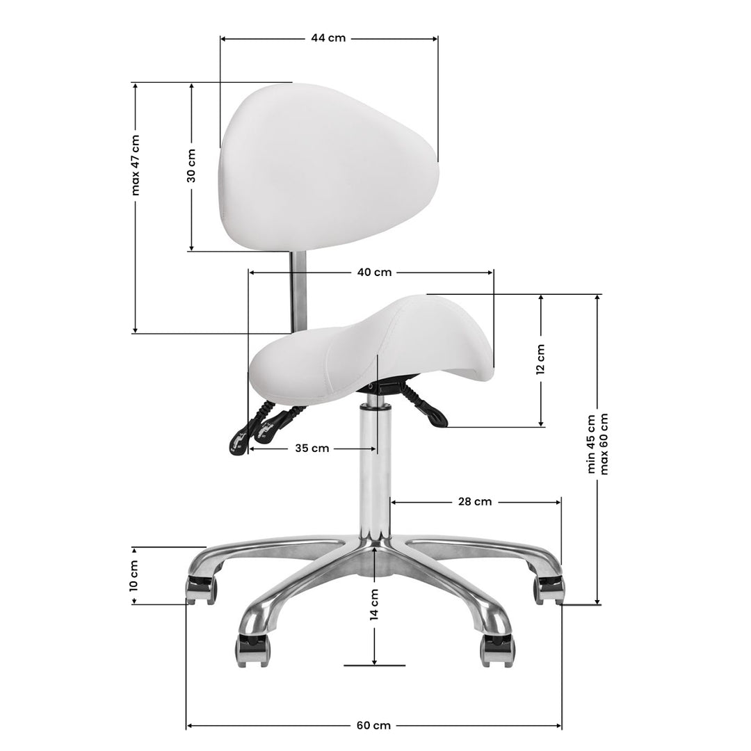 Taburete Ergonómico 1004 Giovanni Blanco 10