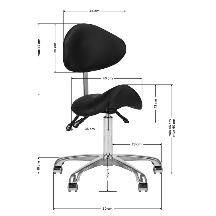 Taburete Ergonómico 1004 Giovanni Negro 8