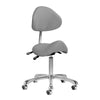 Taburete Ergonómico con Ruedas y Respaldo Giovanni 1004 Gris