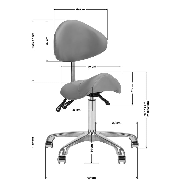 Taburete Ergonómico 1004 Giovanni Gris 9