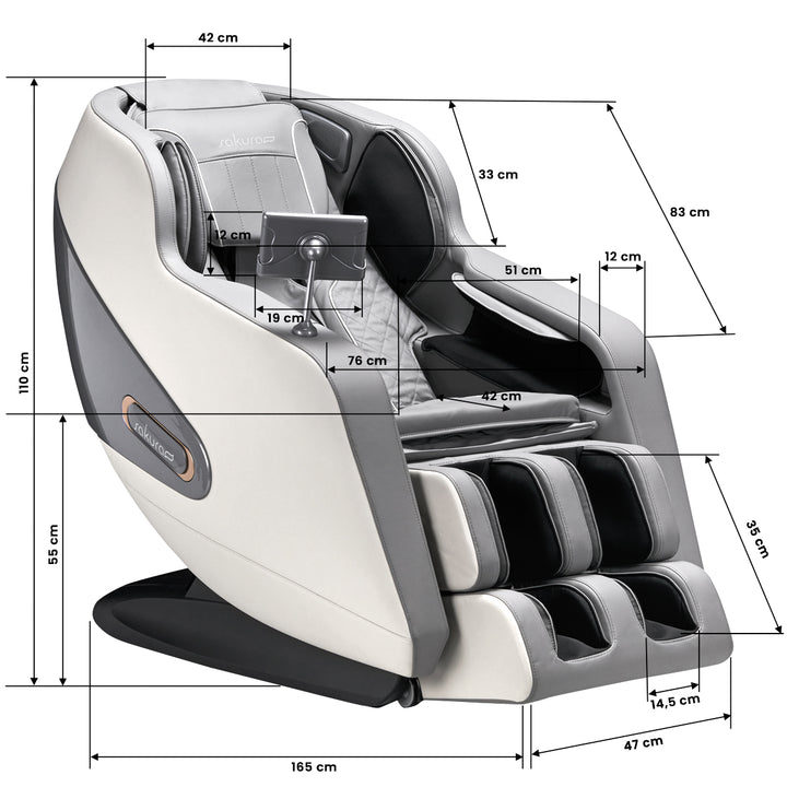 Sillón de Masaje Eléctrico Sakura Comfort Plus 806 Gris - imagen 18