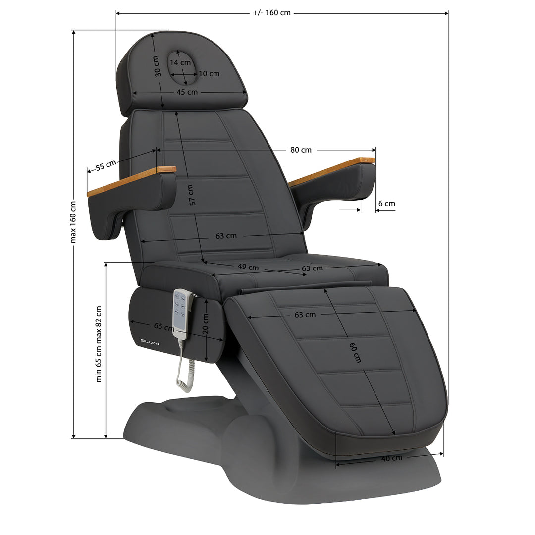 Sillón Estético Eléctrico Lux 273B 3 Motores Gris-Gris - imagen 16