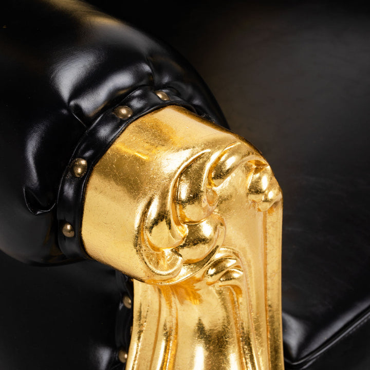 Sillón Pedicura Spa Tron Negro Oro 5