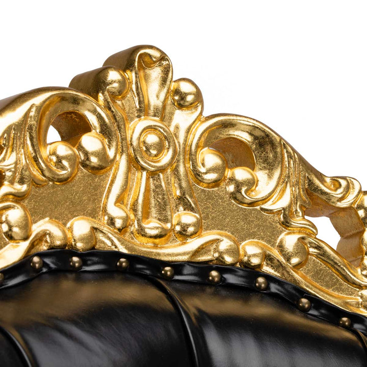 Sillón Pedicura Spa Tron Negro Oro 7