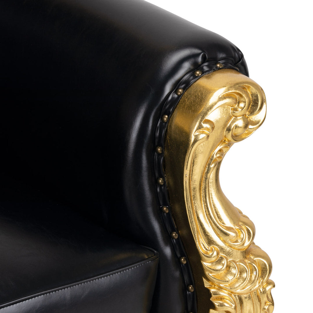 Sillón Pedicura Spa Tron Negro Oro 8