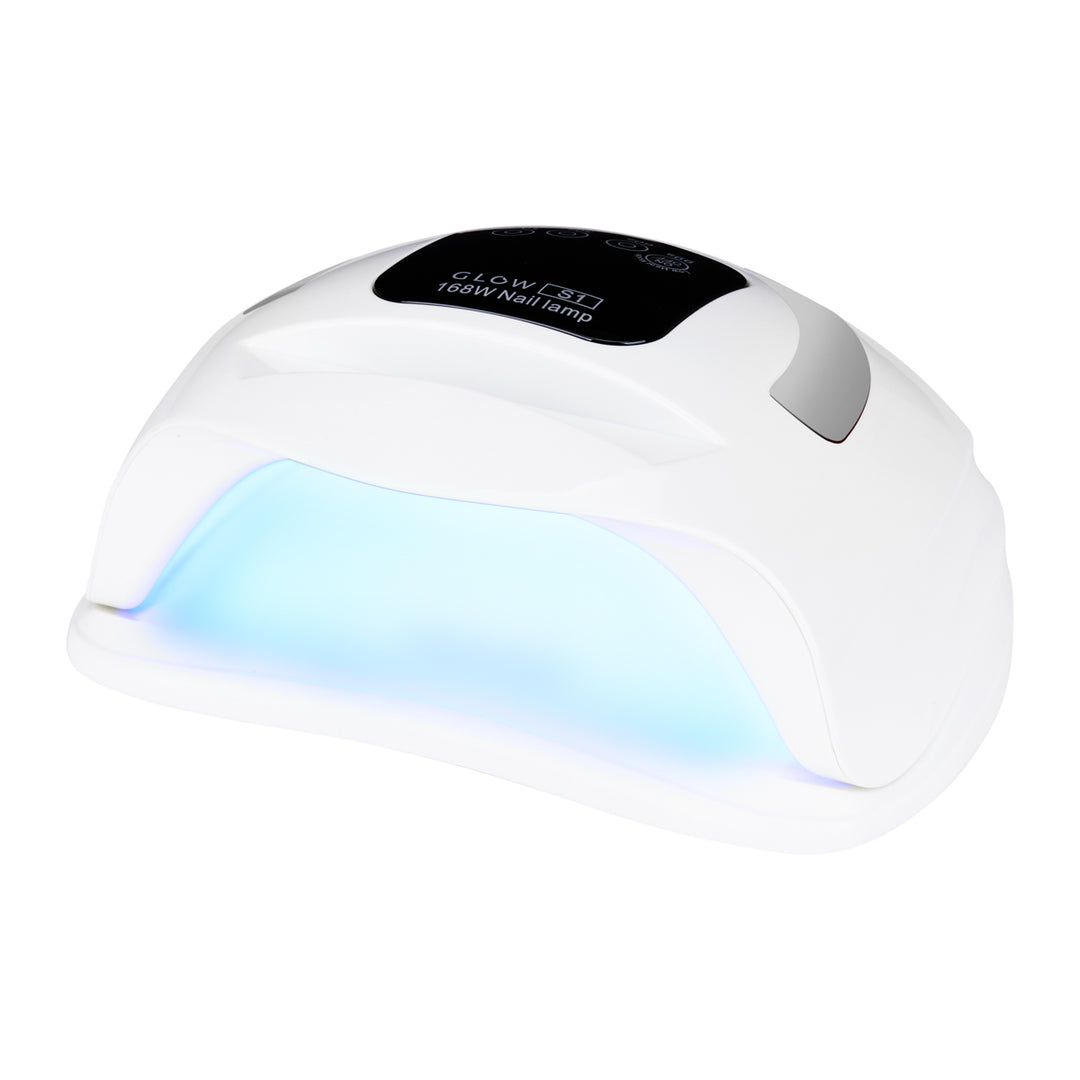 Lámpara Uñas UV Dual LED Glow S1 168W Blanco-Plateado