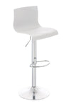 Taburete de Bar con Respaldo 105 Plástico Blanco