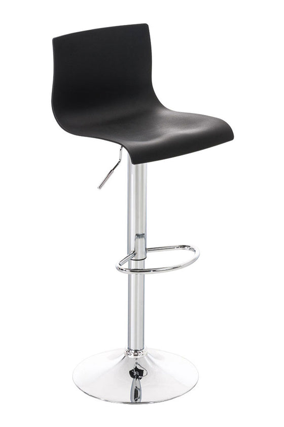 Taburete de Bar con Respaldo 105 Plástico Negro
