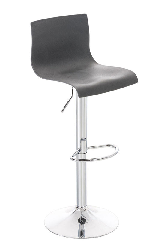 Taburete de Bar con Respaldo 105 Plástico Gris