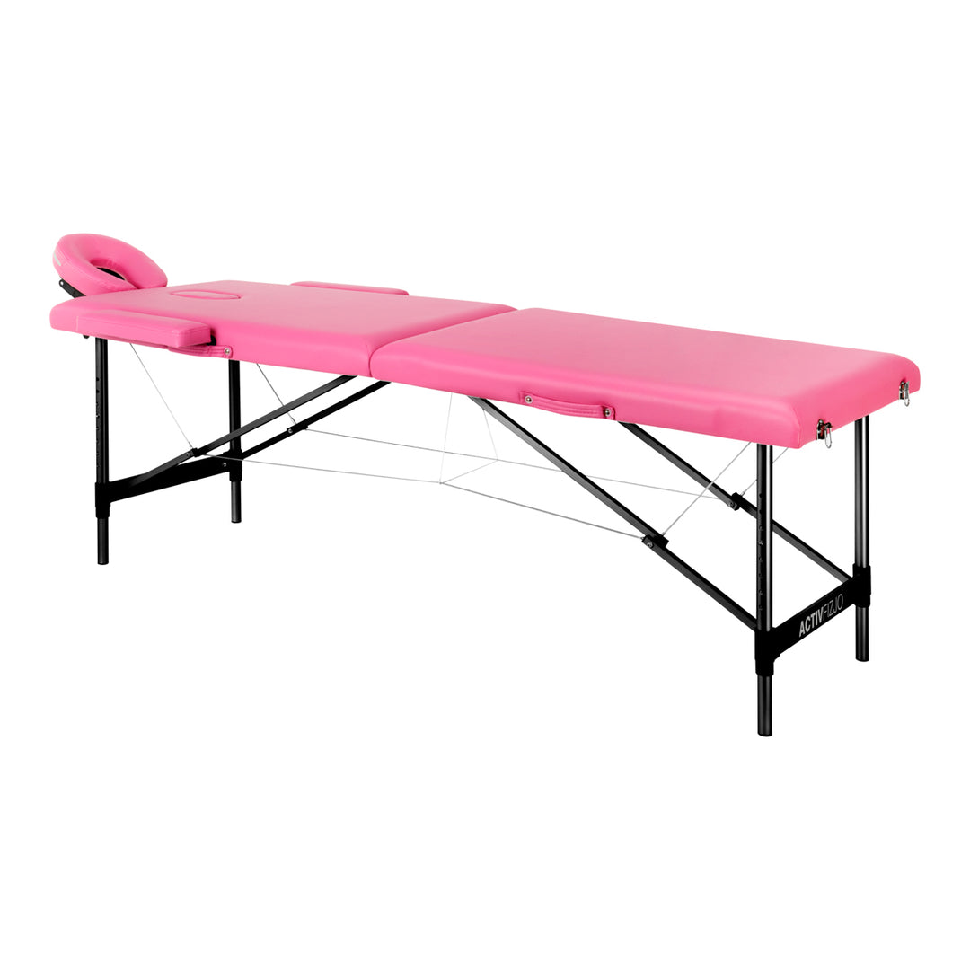 Camilla masaje Plegable Komfort Activ Fizjo 2 Zonas Aluminio Rosa-Negro 1