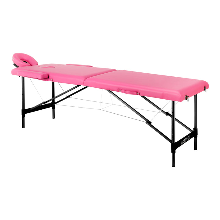 Camilla masaje Plegable Komfort Activ Fizjo 2 Zonas Aluminio Rosa-Negro 1