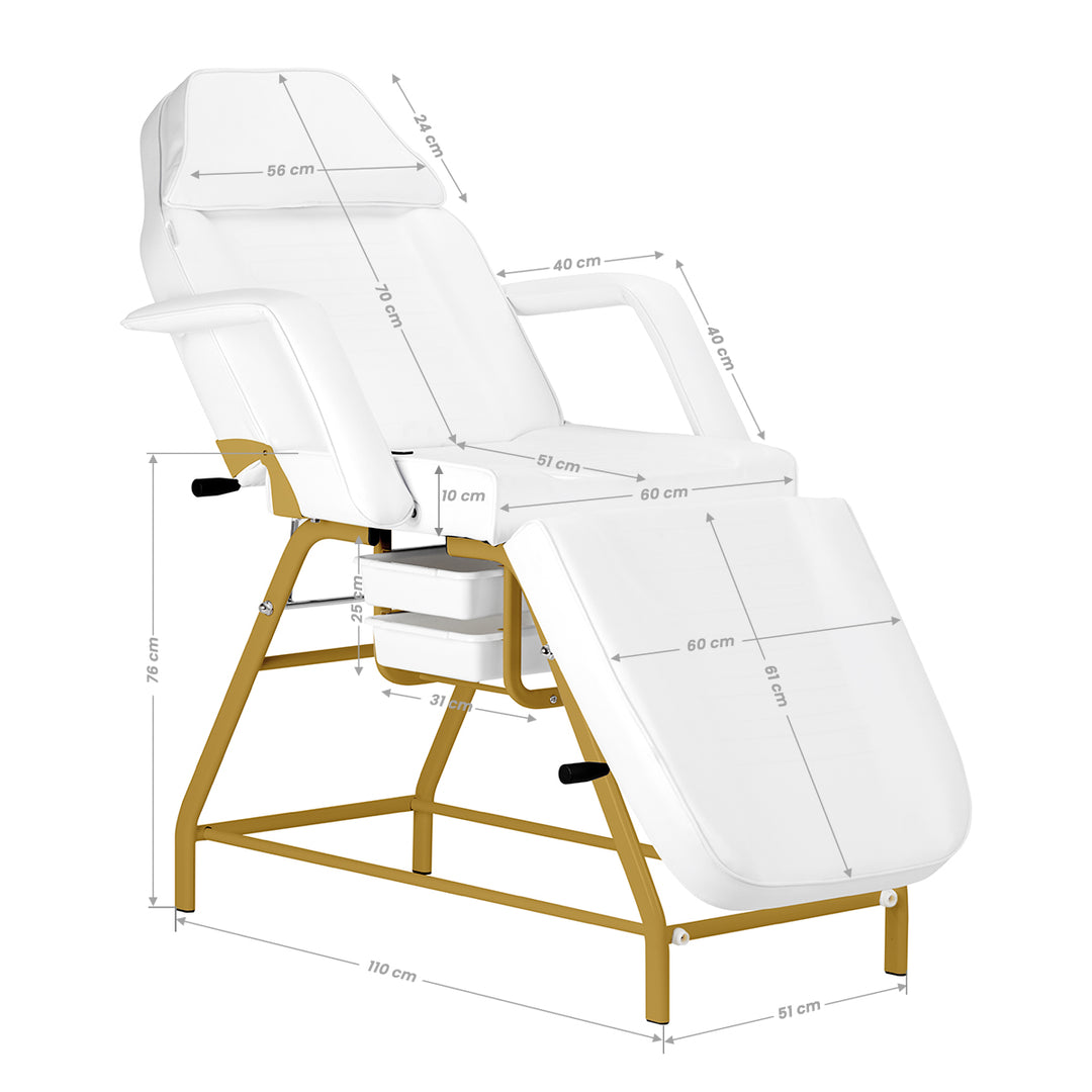 Sillón Fijo 557G con bandejas Oro-Blanco - imagen 19