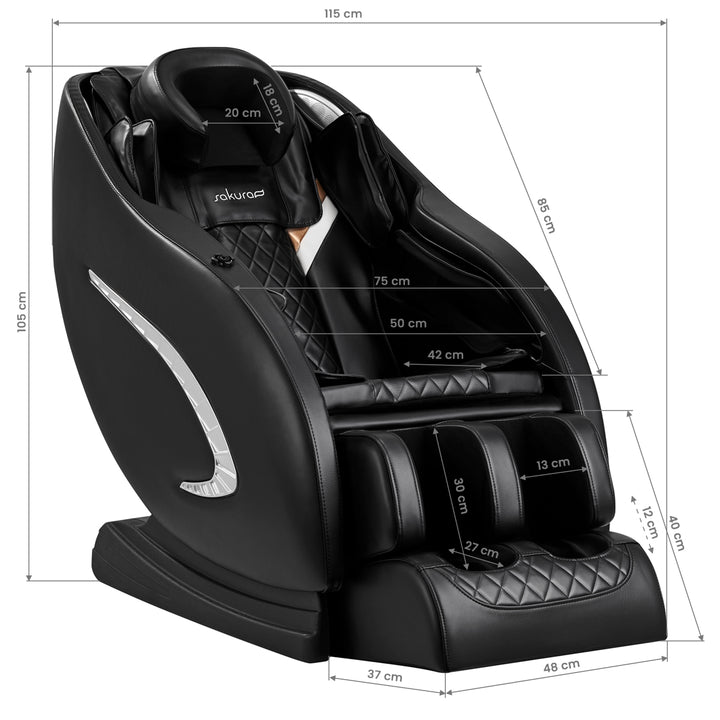 Sillón de Masaje Eléctrico Sakura Classic 305 Negro - imagen 18