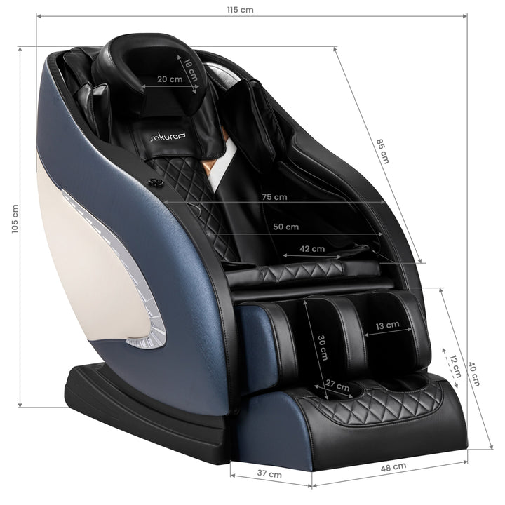 Sillón de Masaje Eléctrico Sakura Classic 305 Azul - imagen 18