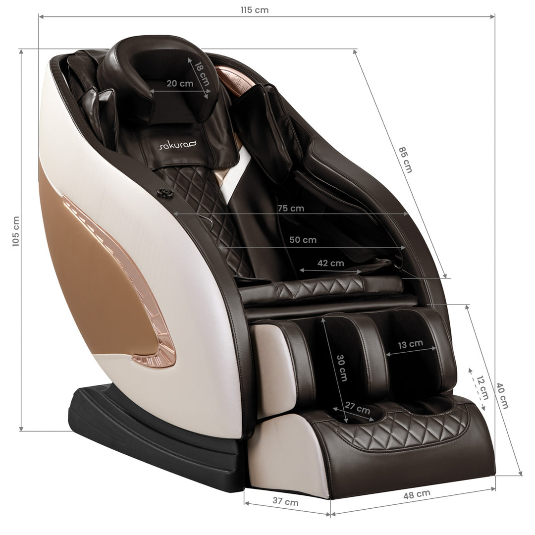 Sillón de Masaje Eléctrico Sakura Classic 305 Marrón - imagen 18