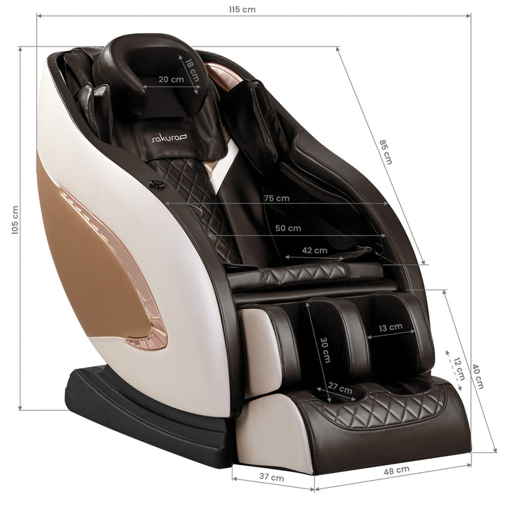 Sillón de Masaje Eléctrico Sakura Classic 305 Marrón - imagen 18