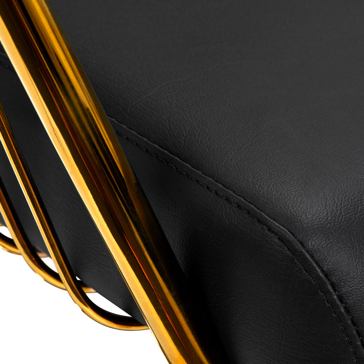 Sillón de peluquería Gabbiano Lille Oro-Negro 5