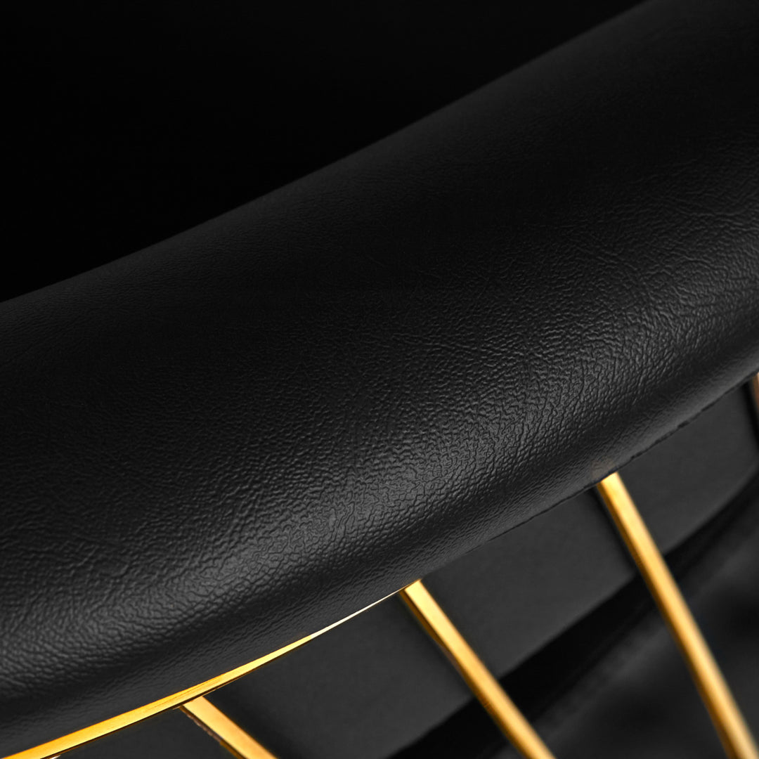 Sillón de peluquería Gabbiano Lille Oro-Negro 7