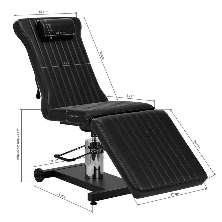 Sillón Tattoo Hidráulico Pro Ink 612 Negro