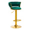 Taburete de Bar con Respaldo 4Rico QS-B313a Terciopelo Verde