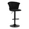 Taburete de Bar con Respaldo 4Rico QS-B801 Terciopelo Negro