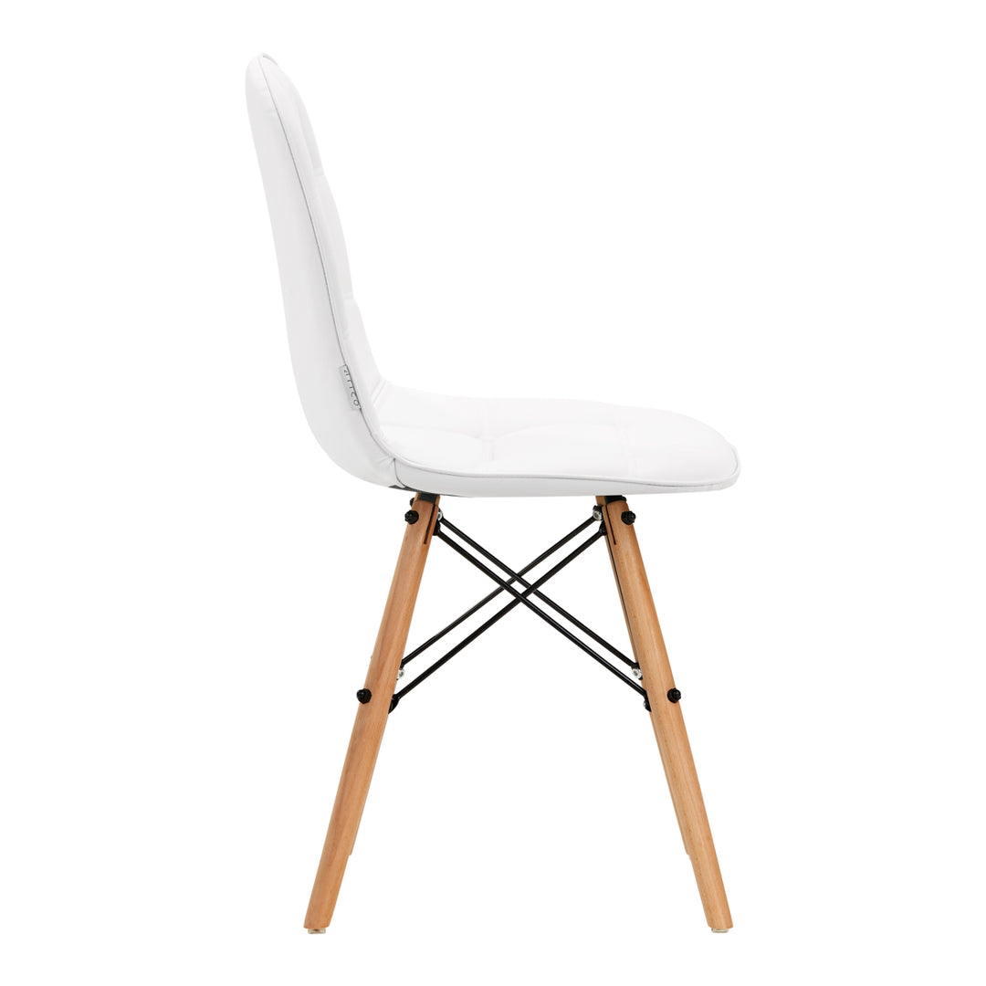 Silla 4Rico QS-185 Piel ecológica Blanco 2