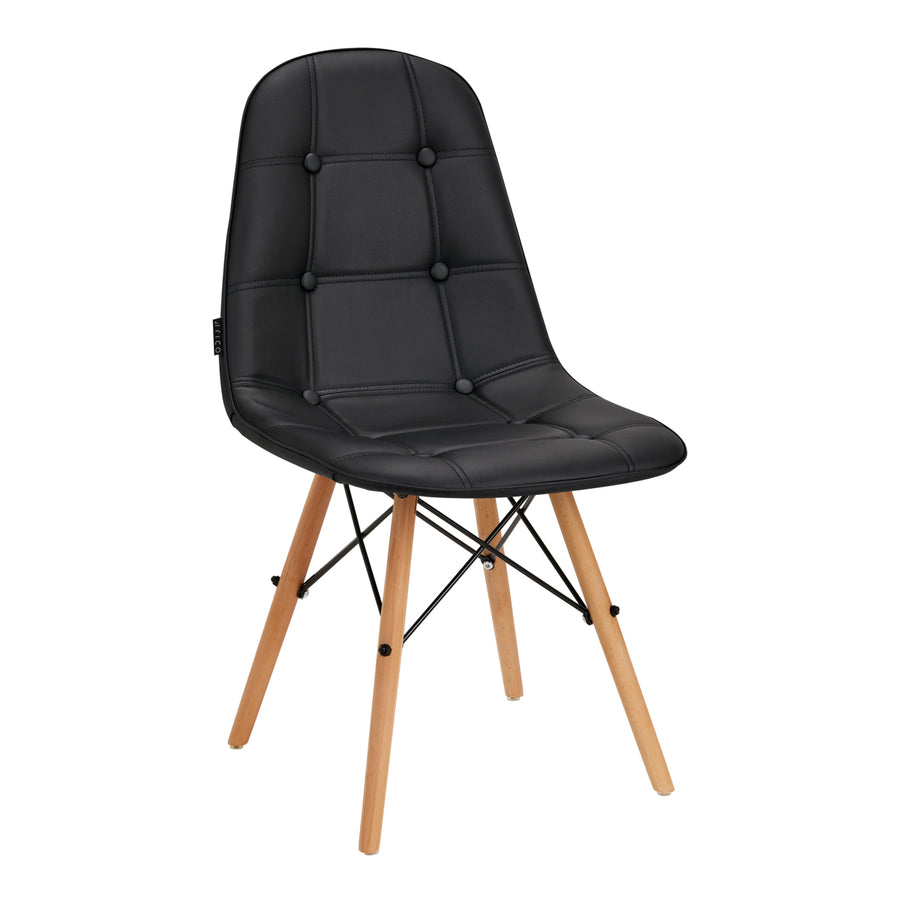 Silla 4Rico QS-185 Piel ecológica Negro 1