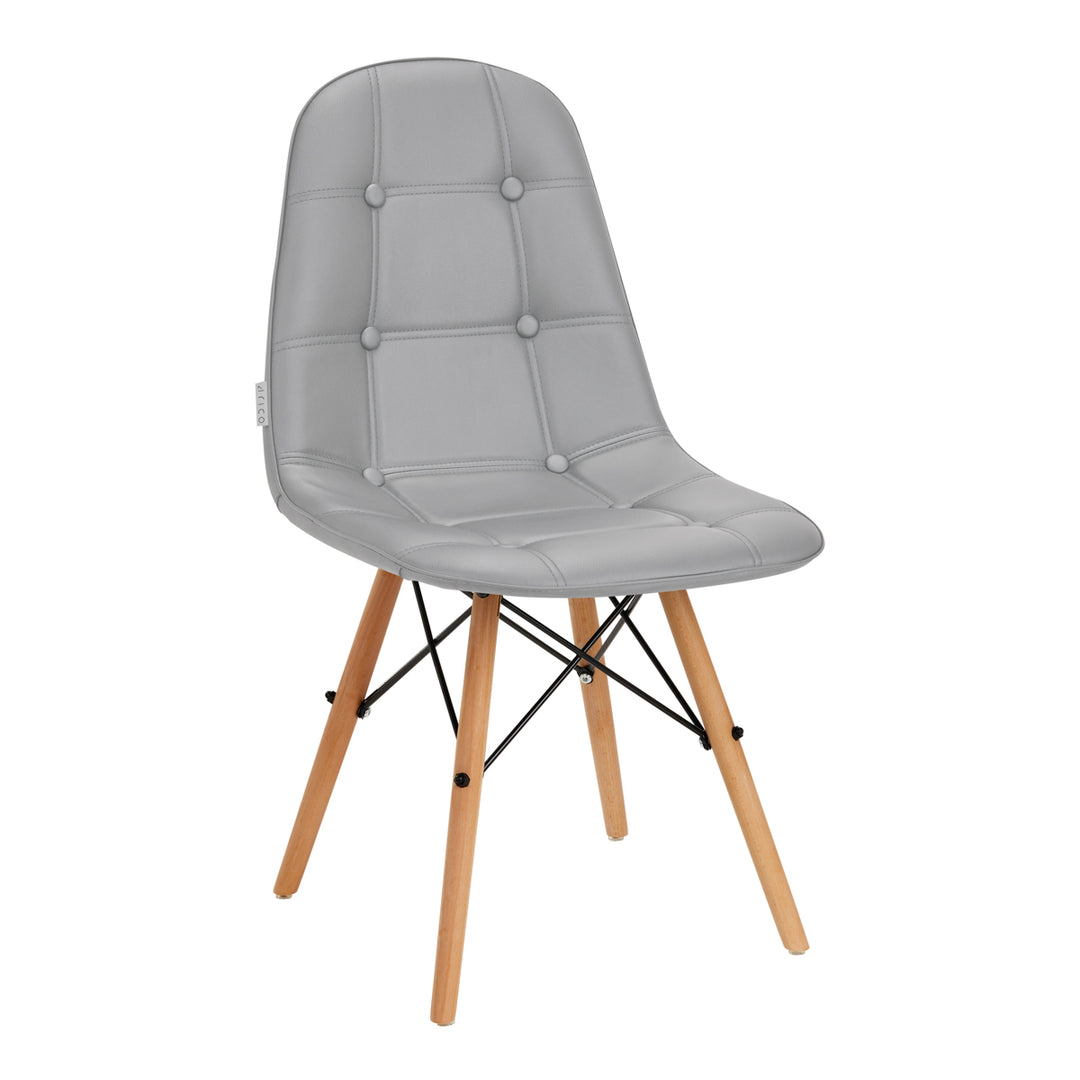 Silla 4Rico QS-185 Piel ecológica Gris 1