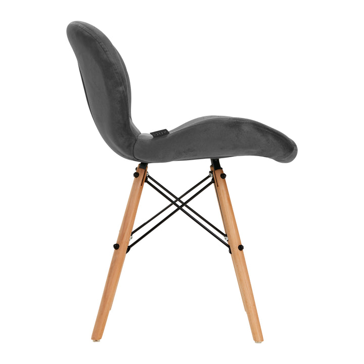 Silla 4Rico QS-186 Terciopelo Gris 2