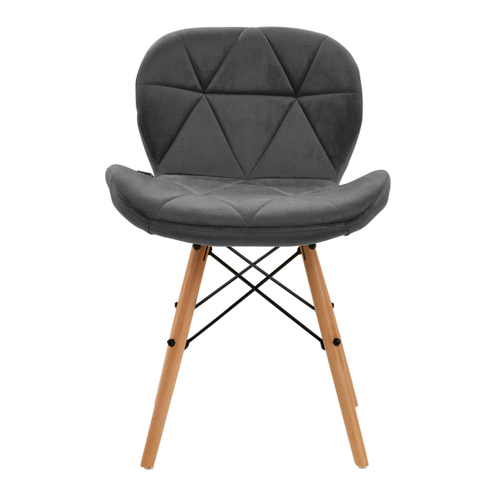 Silla 4Rico QS-186 Terciopelo Gris 3