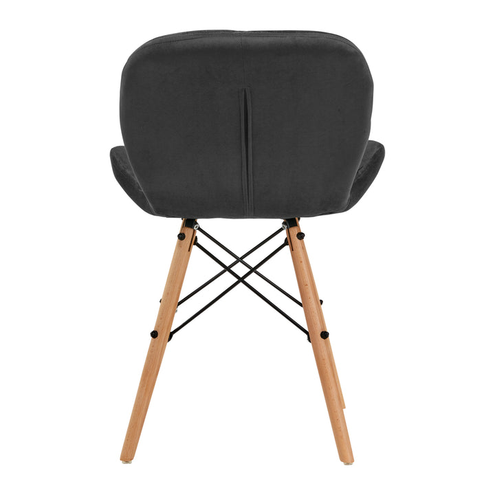 Silla 4Rico QS-186 Terciopelo Gris 4