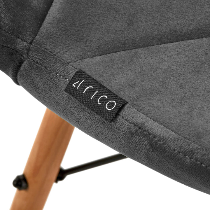 Silla 4Rico QS-186 Terciopelo Gris 7