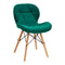 Silla con Respaldo 4Rico QS-186 Terciopelo Verde