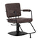 Sillón de peluquería Gabbiano Katania Loft Antiguo Piel Oscuro Bronce