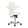 Taburete con Ruedas y Respaldo Azzurro Special 152 Blanco