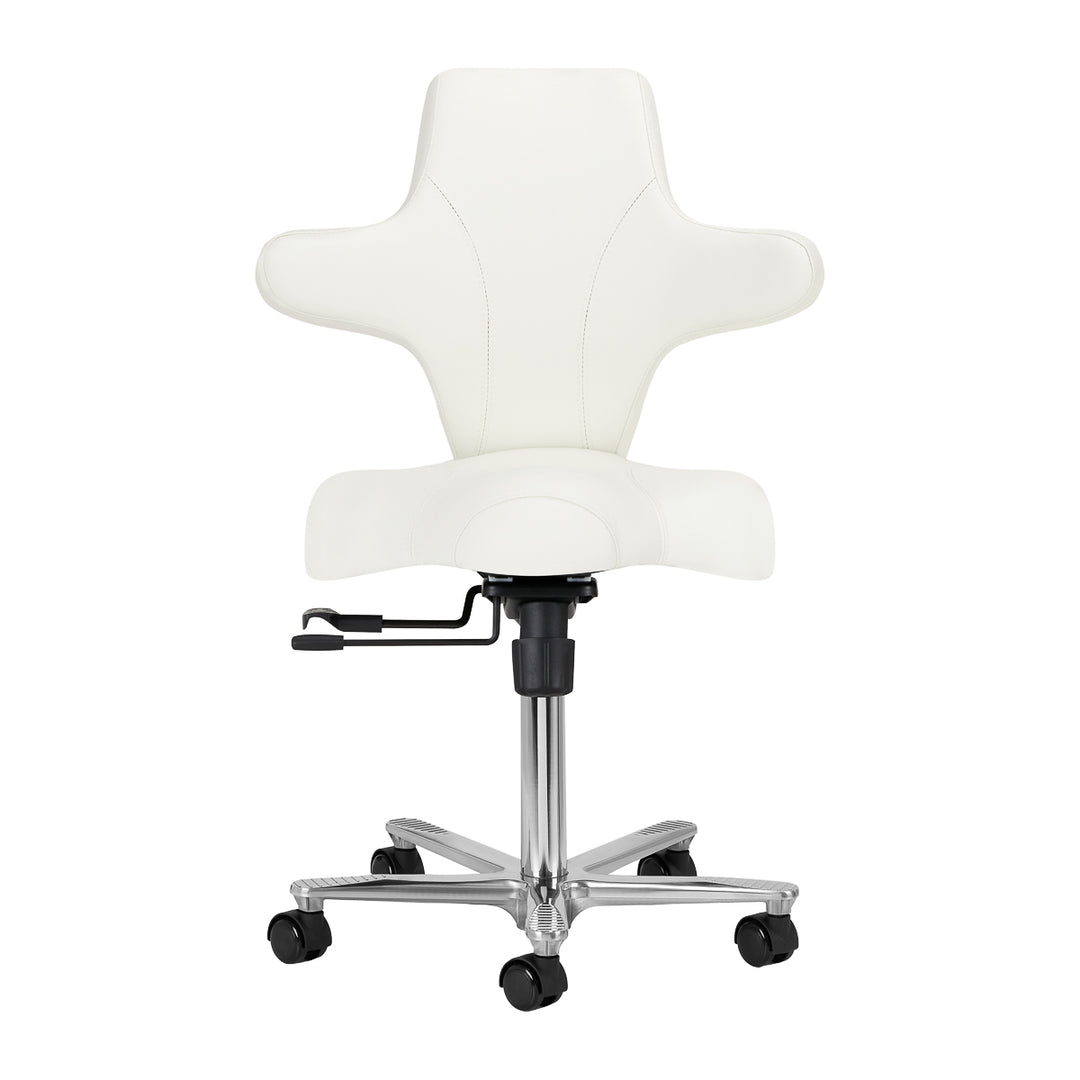 Taburete con Ruedas y Respaldo Azzurro Special 152 Blanco - imagen 2