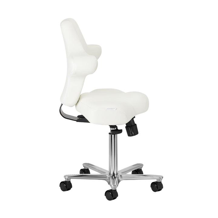 Taburete con Ruedas y Respaldo Azzurro Special 152 Blanco - imagen 4