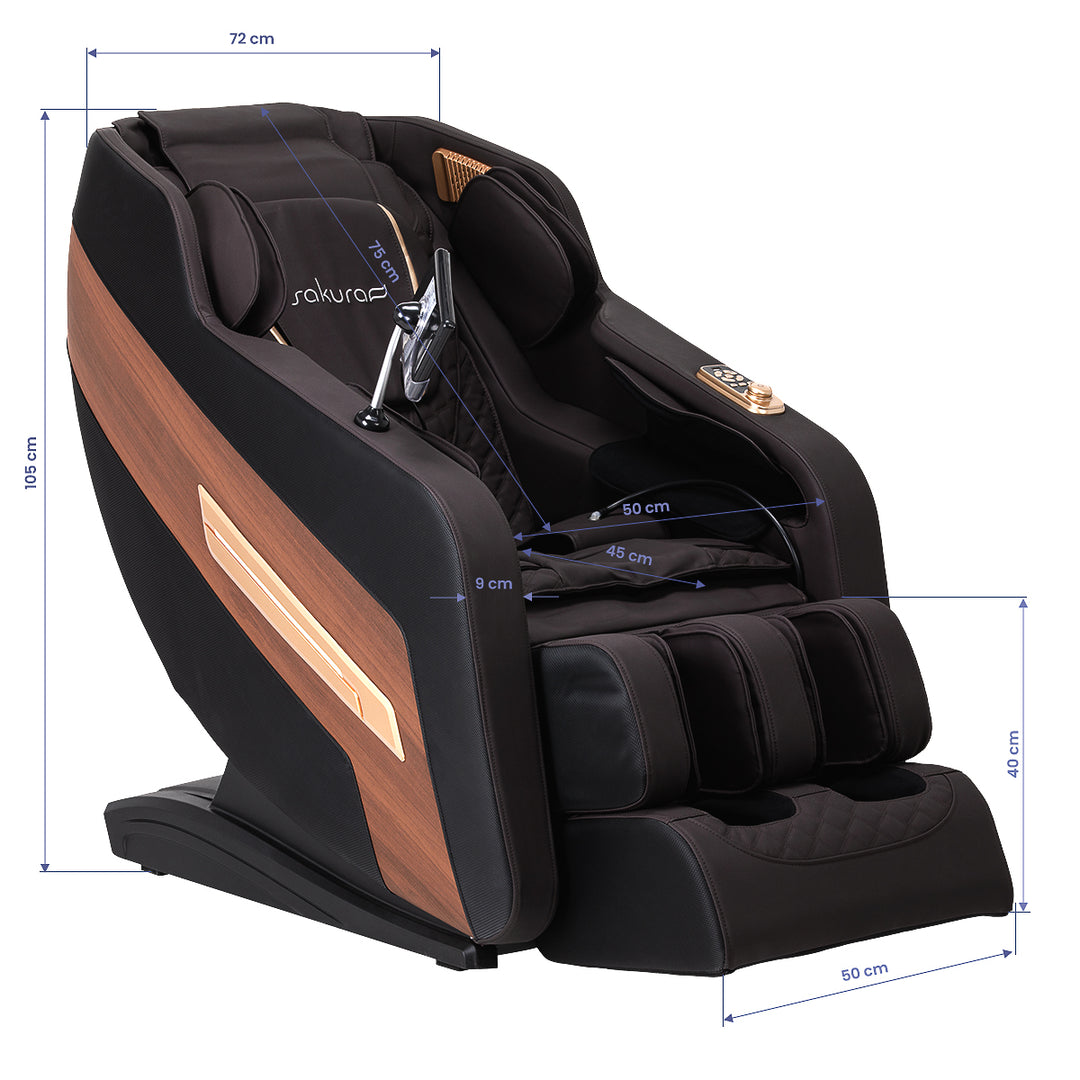 Sillón de masaje eléctrico Sakura Classic 306A Marrón - imagen 17