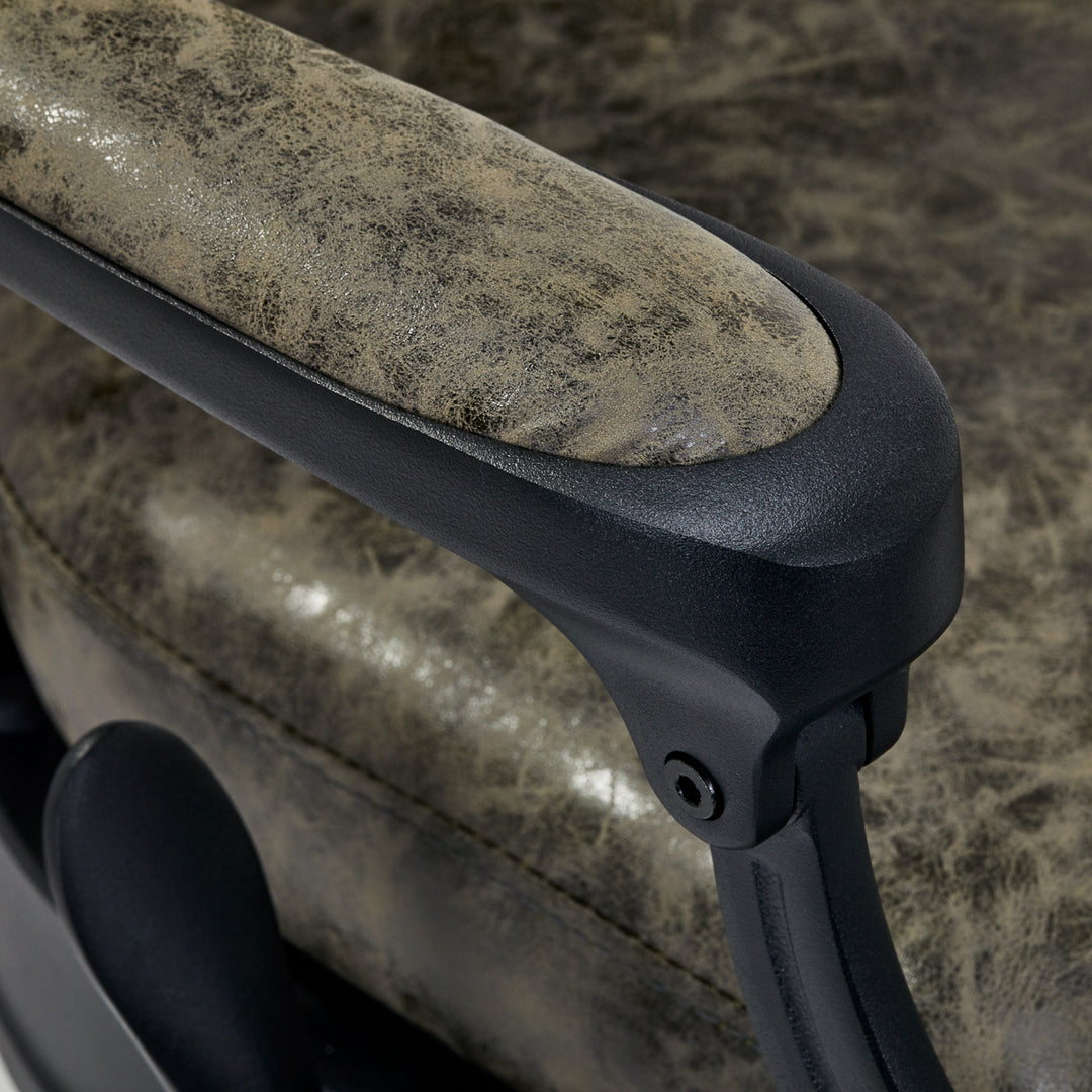 Sillón de Barberia Gabbiano President Old Leather Verde - imagen 6