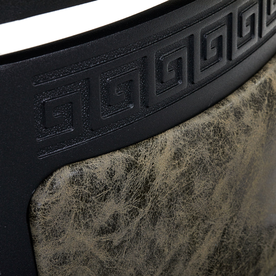 Sillón de Barberia Gabbiano President Old Leather Verde - imagen 11